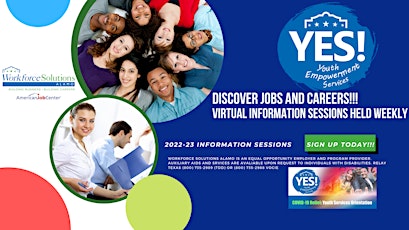 YES! PROGRAM 2022 TEXAS! Job Discovery & Careers Info Session(Youth 16-24) tickets