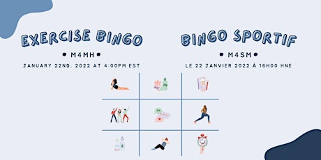 Move 4 Exercise Bingo tickets