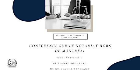 Conférence : Le notariat hors de Montréal billets