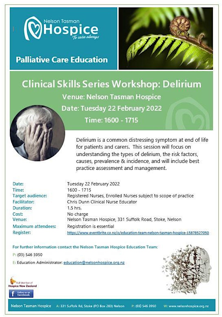
		Clinical  Skills Series Workshop: Delirium image
