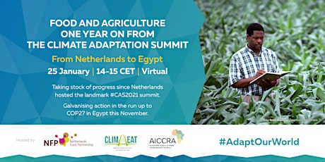 Food and agriculture one year on from the Climate Adaptation Summit tickets