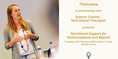 Nutritional Support for Perimenopause and Beyond with Joanne Crovini tickets