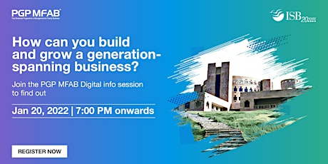 PGP MFAB ( ISB ) Family Business Digital Infosession | South tickets