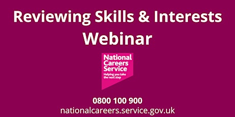 WEBINAR: Reviewing Skills & Interests primary image