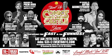SAT NIGHT: Stand Up COMICS At The CASTLE Show! tickets