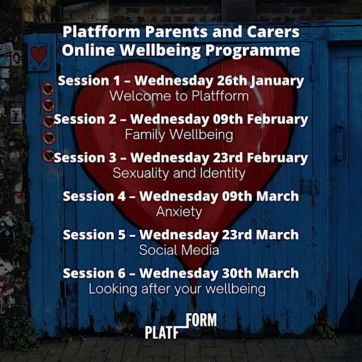 Platfform Parents and Carers Online Wellbeing Programme image