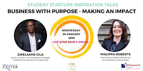 Startup Inspiration Talk: Business with Purpose - Making an Impact tickets