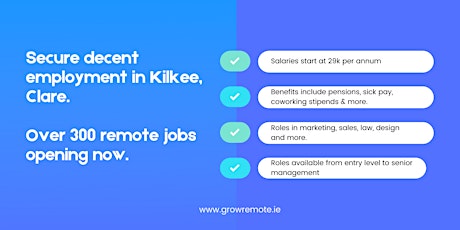 Find remote employment in Kilkee tickets