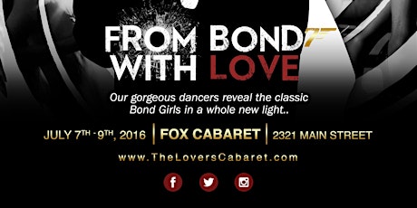 The Lovers Cabaret Presents: From Bond with Love... primary image