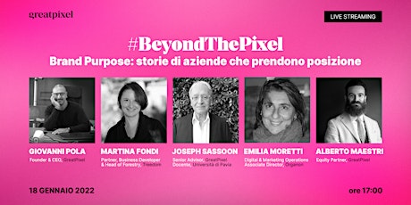 #BeyondThePixel. Brand Purpose: storie di aziende che prendono posizione tickets