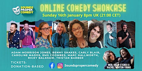 Sounds Proper Comedy Online Showcase tickets