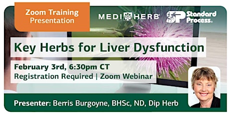 [Virtual Zoom] Key Herbs for Liver Dysfunction primary image