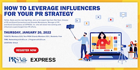 How to Leverage Influencers for Your PR Strategy tickets