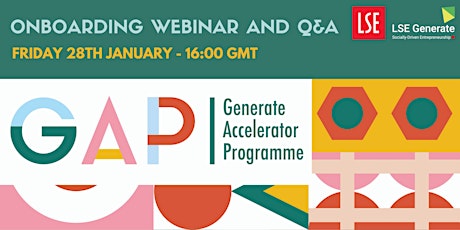 Generate Accelerator Programme - Onboarding Webinar and Q&A Tickets