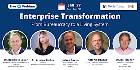Enterprise Transformation: From bureaucracy to a living system tickets