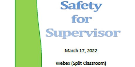 Safety For Supervisor tickets