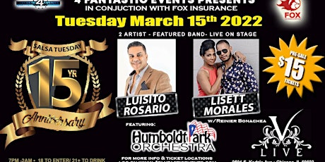 15yr Anniversary of the World Famous Salsa Tuesday @ Vlive Chicago tickets