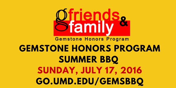 Gemstone Honors Program Summer BBQ