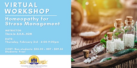 Homeopathy for Stress Management Workshop tickets
