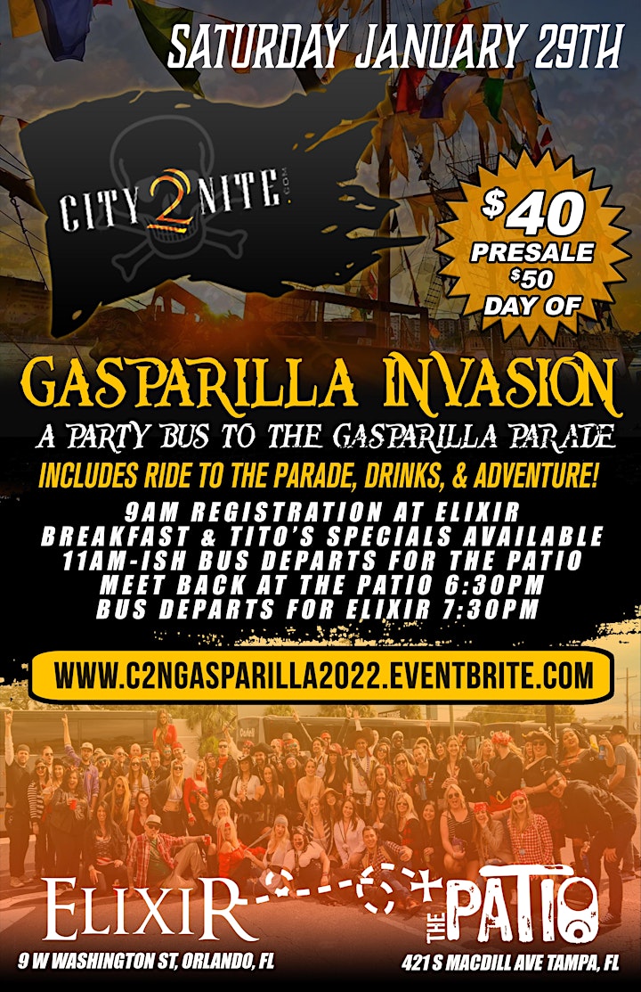 City2Nite Gasparilla Invasion Bus 2022 Downtown Orlando image