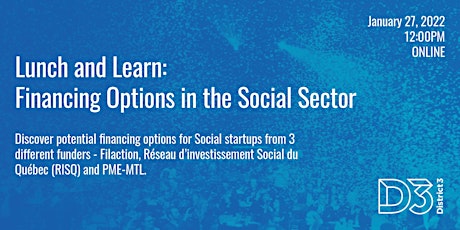 Lunch and Learn: Financing Options in the Social Sector primary image