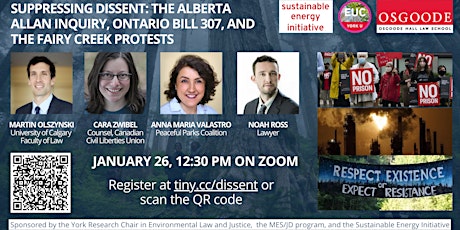 Suppressing Dissent: Alberta  Allan Inquiry,  Bill 307, Fairy Creek Protest biglietti