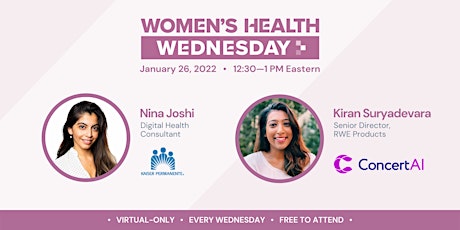 Women's Health Tech Wednesdays | ConcertAI tickets