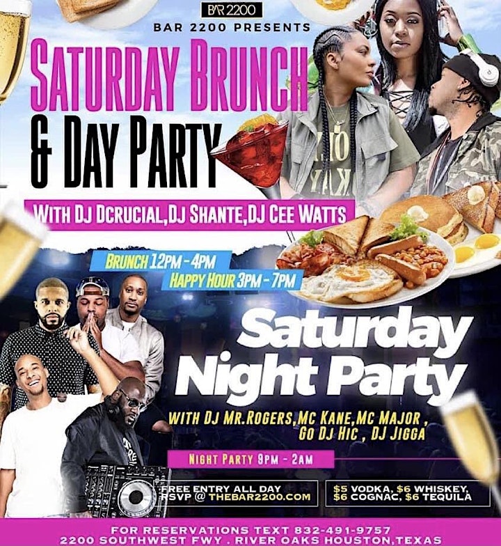 RnB  SATURDAY BRUNCH & DAY PARTY@ BAR 2200 | PLAYING YOUR FAVORITE R&B HITS image