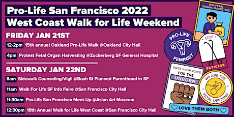 Pro-Life SF Walk for Life Weekend of Action tickets