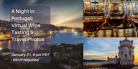 A Night in Portugal: Virtual Wine Tasting & Travel Photos ingressos