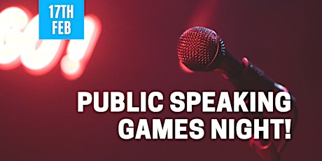Public speaking Games Night tickets