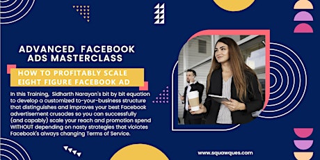 FACEBOOK MARKETING TRAINING:HOW TO SCALE BUSINESS bilhetes