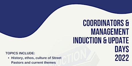 Image principale de Coordinators & Management Induction / Update Days