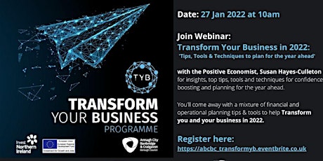 Transform Your Business in 2022 'Tips, Tools & Techniques to plan for 2022' tickets