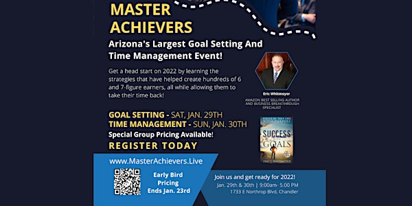 Master Achievers TWO DAY PASS (Goal Setting & Time Management)