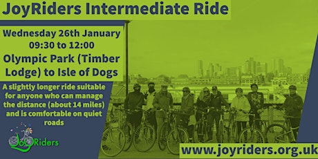 Intermediate Bike Ride  Olympic Park to Isle of Dogs tickets