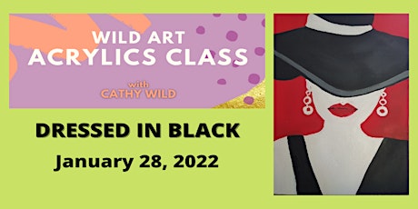 Acrylics Art Classes - "Dressed in Black" tickets