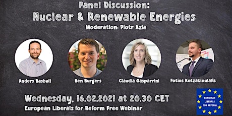 Nuclear and renewable energies: Discussion Panel ELfR tickets