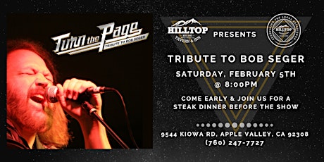 "Turn the Page" performs a Bob Seger Experience tickets