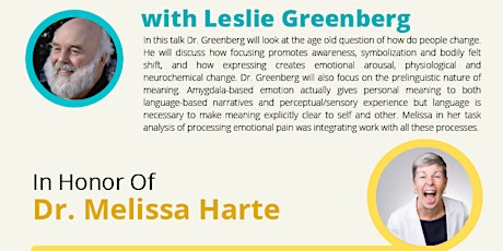 Professor Leslie Greenberg - Annual Melissa Harte Memorial Lecture tickets
