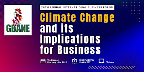 Climate Change and Its Implications for International Business tickets