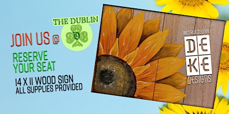 DIY Sunflower Rustic Wood Sign Paint Night tickets