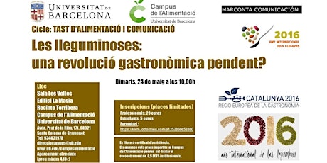 Imagen principal de TAST D'ALIMENTACIÓ I COMUNICACIÓ. LES LLEGUMINOSES: Una revolució gastronòmica pendent?