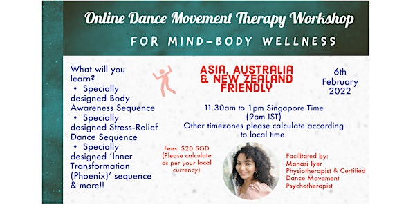 Online Dance Movement Therapy Workshop (Asia, Australia & NZ friendly)