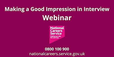 WEBINAR: Making a Good Impression in Interview primary image