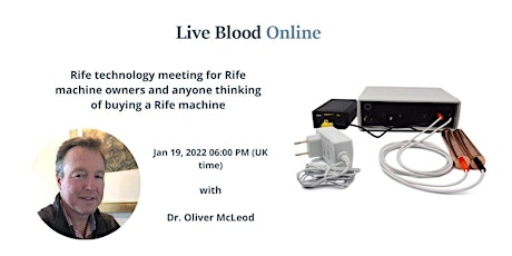 Rife technology meeting with Dr. Oliver McLeod tickets