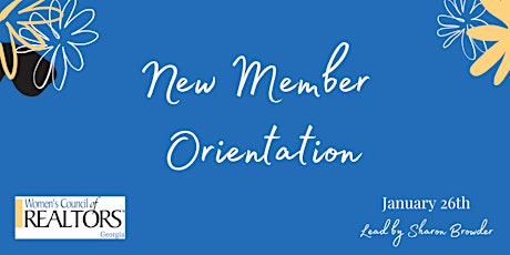 New Member Orientation tickets