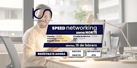 KCN Speed Networking Online Zona Norte - 15 de febrero ingressos