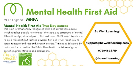 Adult Mental Health First Aid - Two Day course