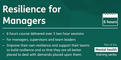 Online Resilience for Managers Course tickets